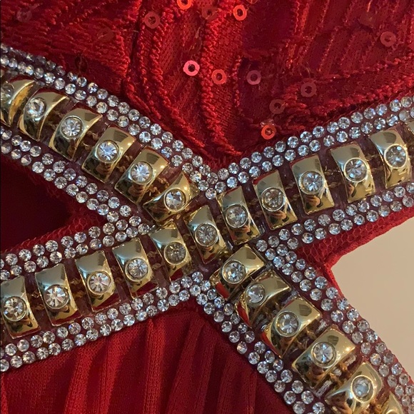 Red formal dress! Worn once! - Picture 4 of 7